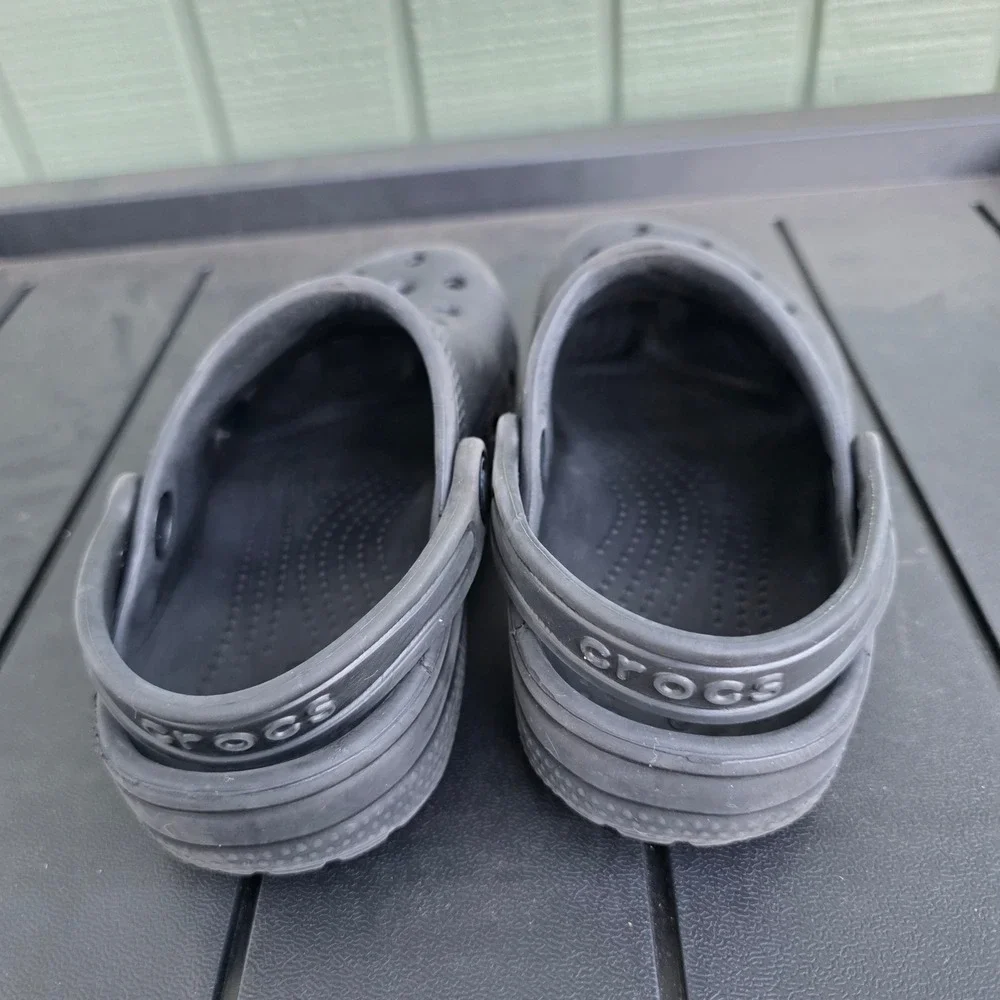 Crocs Kids Classic Clog Black Slip On Water Shoes Size C12